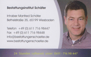 Bestattungsinstitut Schäfer
Inh. Manfred Schäfer in Wiesbaden