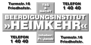 Beerdigungsinstitut Heimkehr Inh. Fr. Jacob Bestattungsinstitut