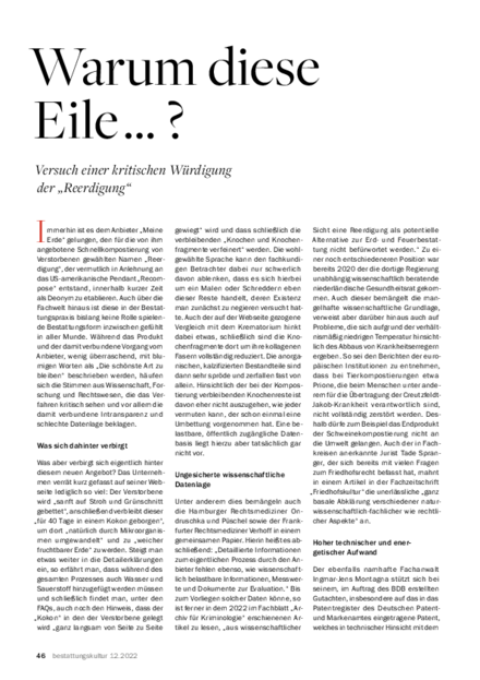 bestattungskultur 12/2023